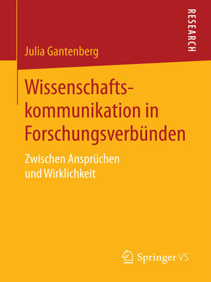 cover image of Wissenschaftskommunikation in Forschungsverbünden